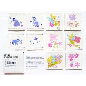 NEW 42 piece DISNEY EEYORE & TINKERBELL TILE DECAL/Stickers